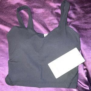 Black Lululemon tank top sports bra